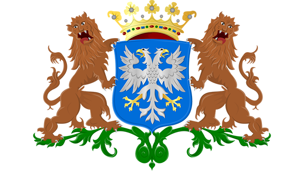 Wapen gemeente Arnhem - in kleur op transparante achtergrond - 600 * 337 pixels 
